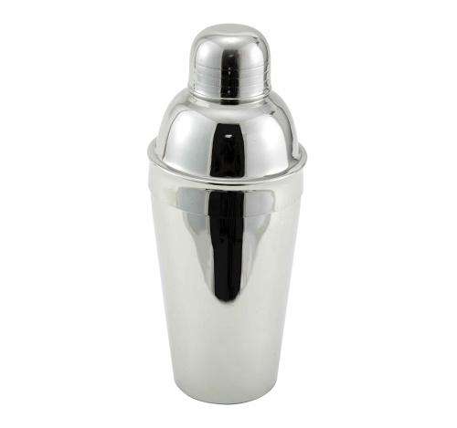 3 Piece Compact Stainless Steel Bar Cocktail Set + Portable Glass Ice Bucket with Handle and Tong