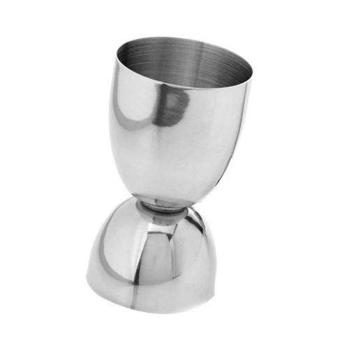 3 Piece Compact Stainless Steel Bar Cocktail Set + Portable Glass Ice Bucket with Handle and Tong