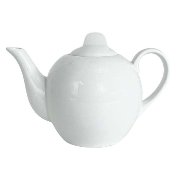 13-Piece White Ceramic Teapot, Creamer pot, Sugar pot, Cups and Saucers