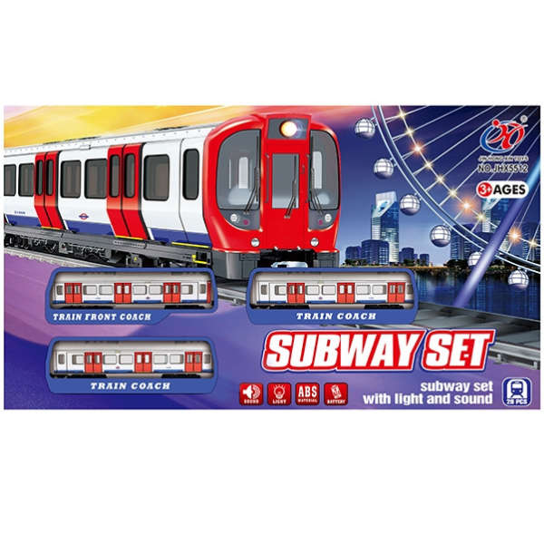Subway Train Track with Lights and Sound Set - Toys for Kids