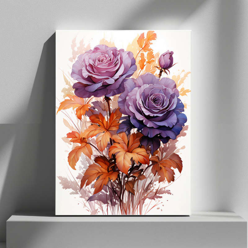 Wall Art Decor Print Mounted on Wooden Board - Vibrant, Elegant and Ready to Hang