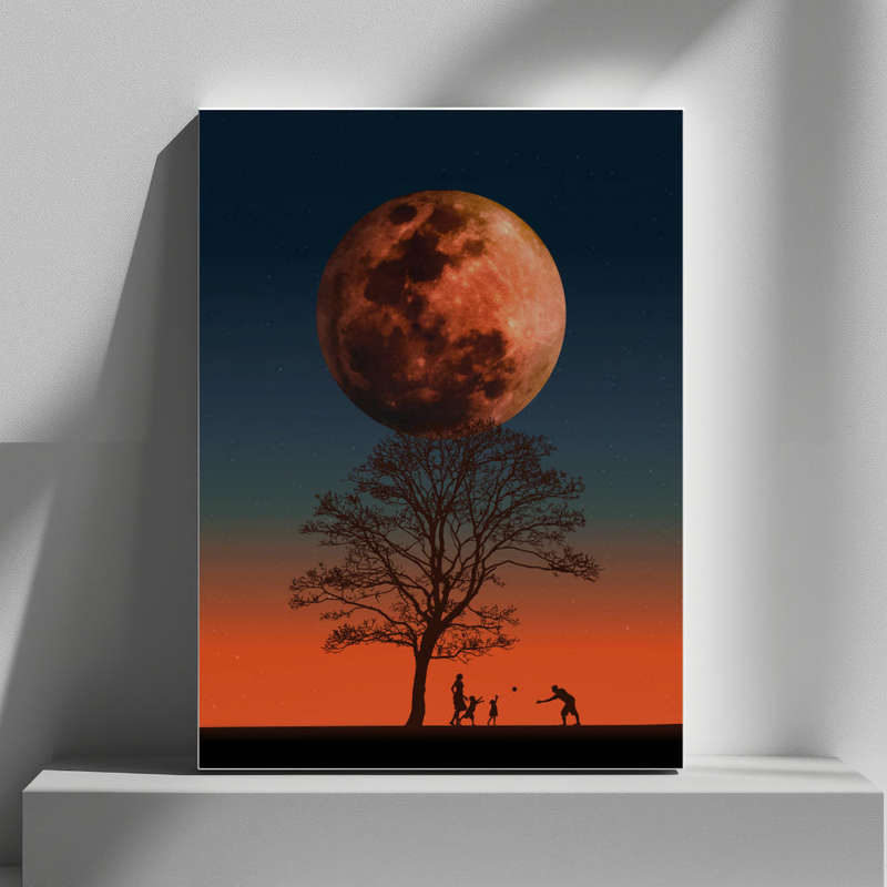 Wall Art Decor Print Mounted on Wooden Board - Vibrant, Elegant and Ready to Hang