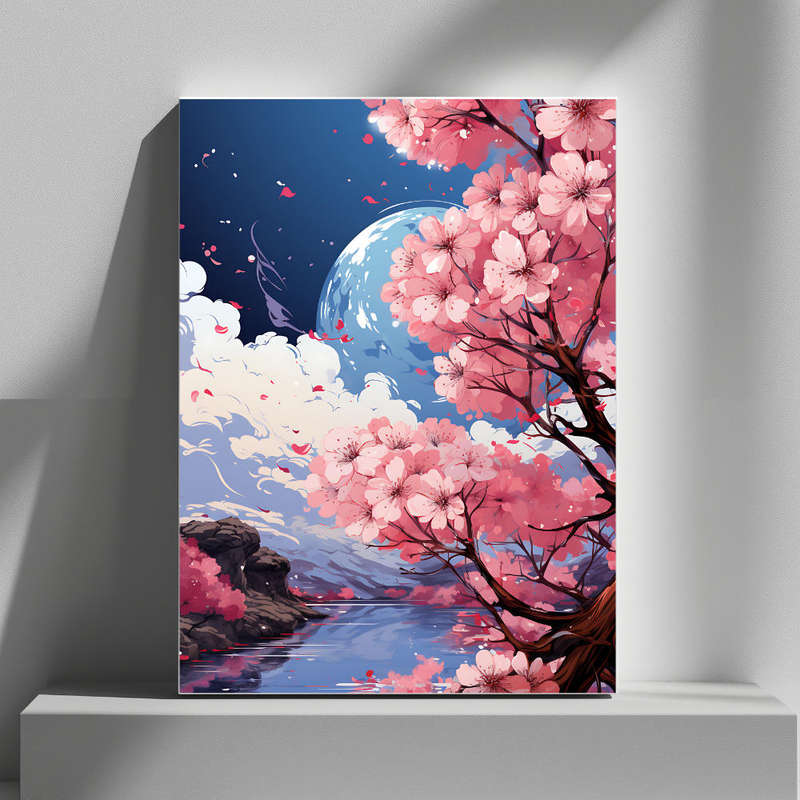 Wall Art Decor Print Mounted on Wooden Board - Vibrant, Elegant and Ready to Hang