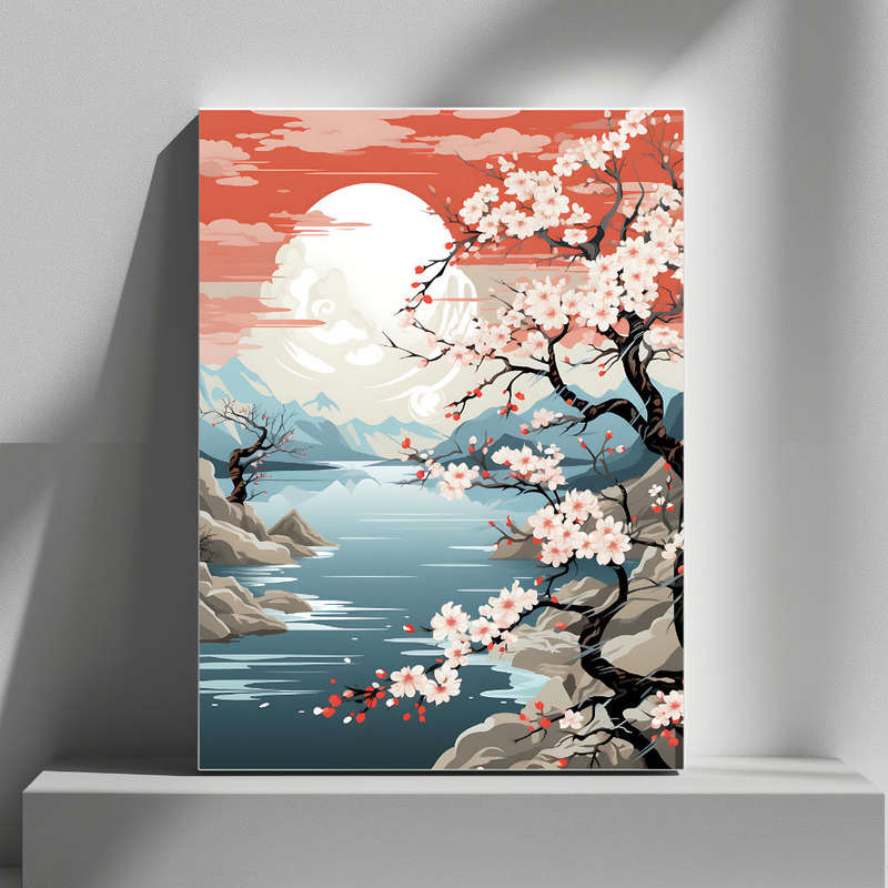 Wall Art Decor Print Mounted on Wooden Board - Vibrant, Elegant and Ready to Hang