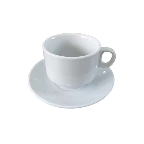 13-Piece White Ceramic Teapot, Creamer pot, Sugar pot, Cups and Saucers