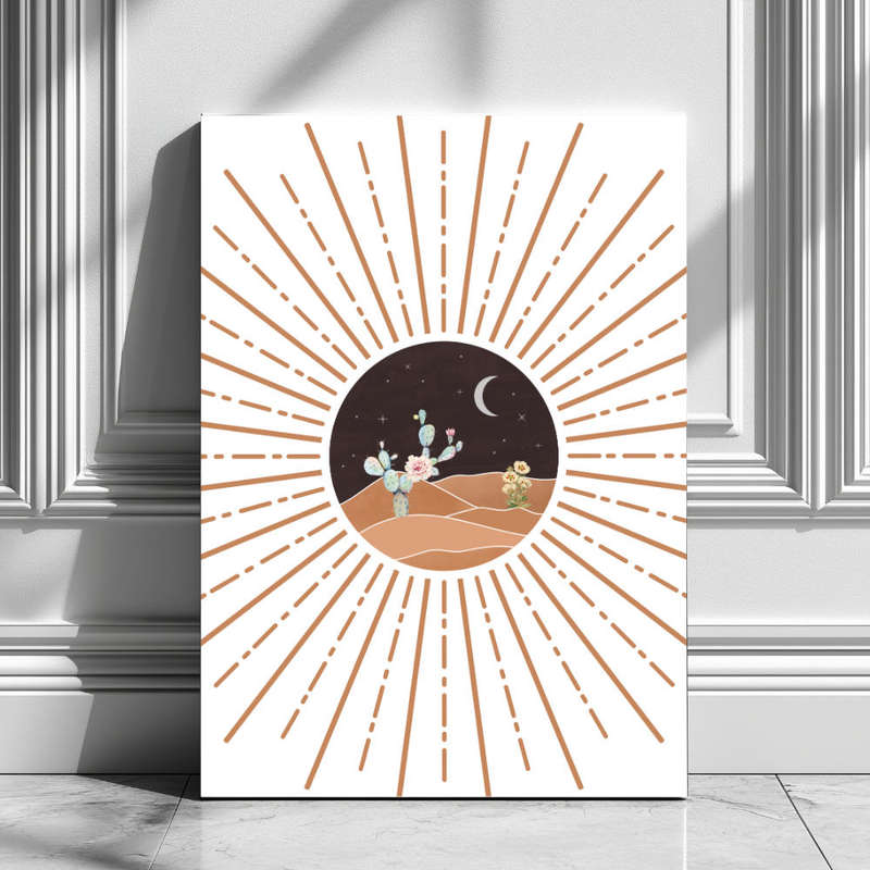 Wall Art Decor Print Mounted on Wooden Board - Vibrant, Elegant and Ready to Hang
