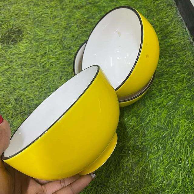 Set Of 4 Stackable Ceramic Cereal Bowls