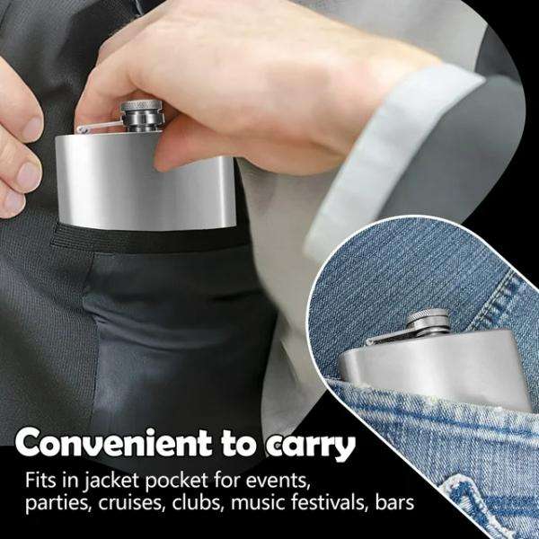 Stainless Steel Portable Pocket Hip Decanter Flask Gift Set