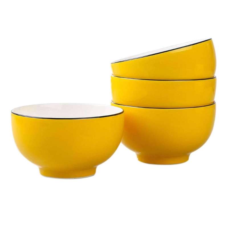 Set Of 4 Stackable Ceramic Cereal Bowls