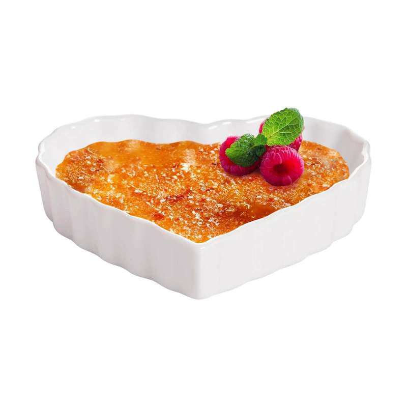 Set of 4 Heart-Shaped Multipurpose Ceramic Appetizer Serving Bowl