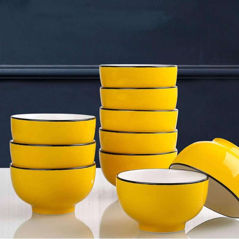Set Of 4 Stackable Ceramic Cereal Bowls