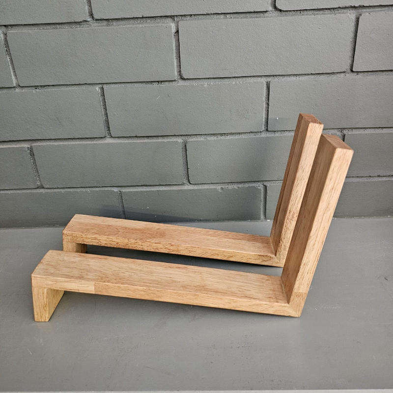Natural Wooden Table Top Split Book Stand Handcrafted with Pinewood