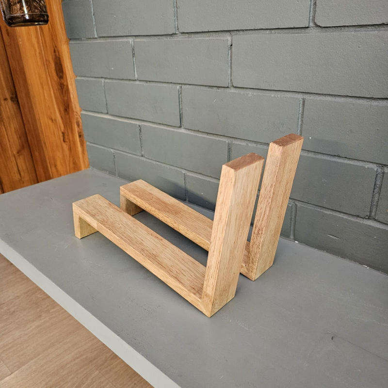 Natural Wooden Table Top Split Book Stand Handcrafted with Pinewood