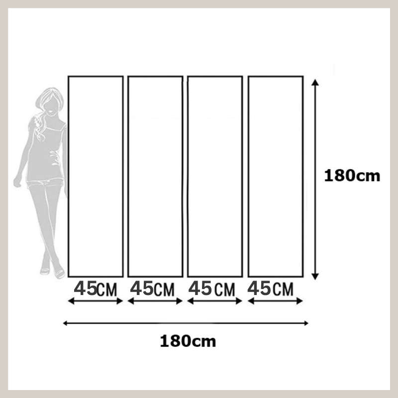 White Sturdy 4-Panel Folding Privacy Screen Room Divider with Solid Smooth Wooden Frame