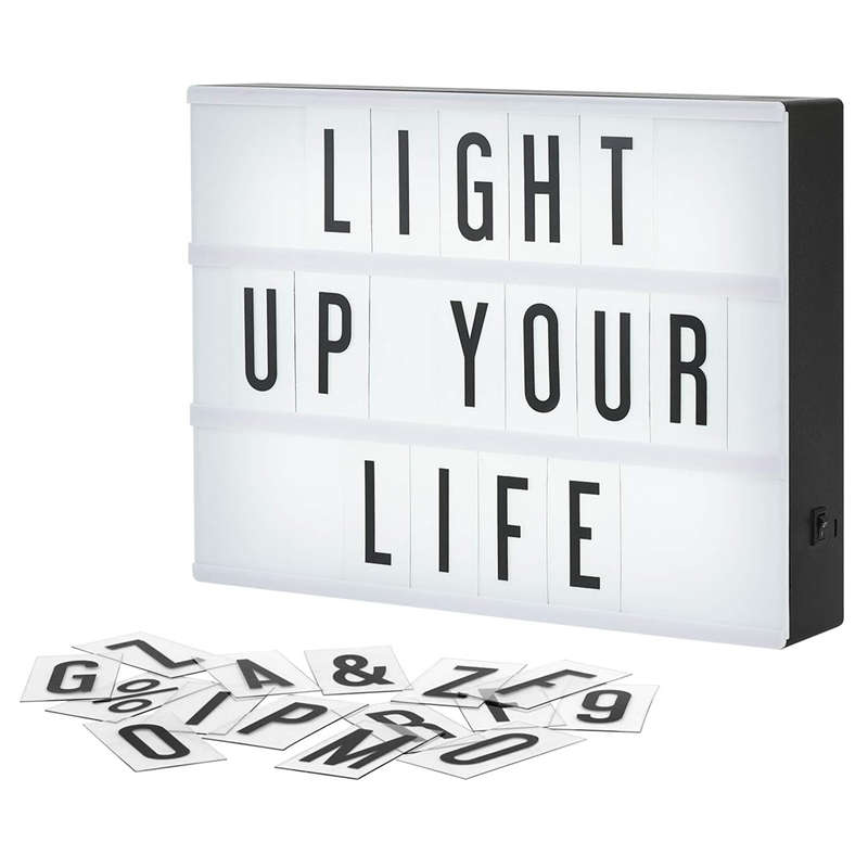 Cinematic LED Letters Message Combination Light Box