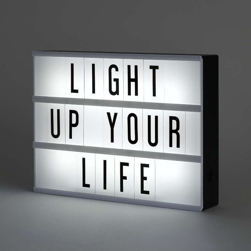 Cinematic LED Letters Message Combination Light Box