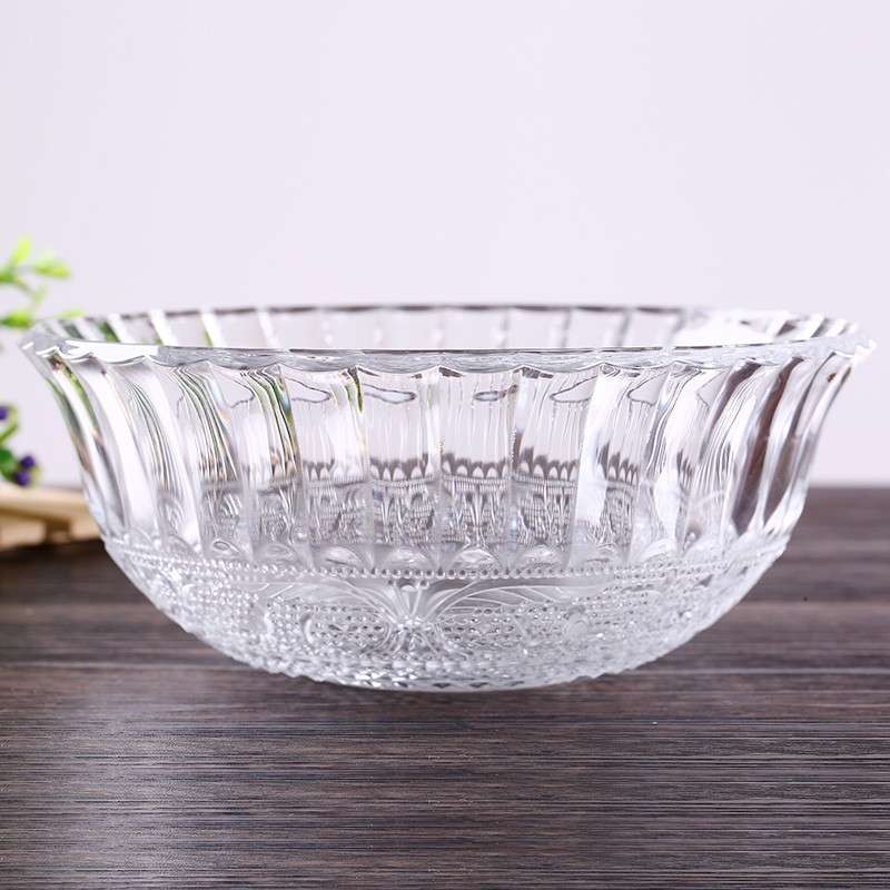 Multi-Purpose Round Elegant Designed Glass Bowl - 20x8 cm