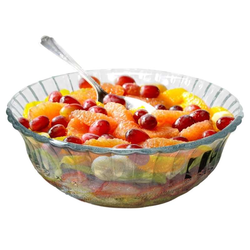 Multi-Purpose Round Elegant Designed Glass Bowl - 20x8 cm