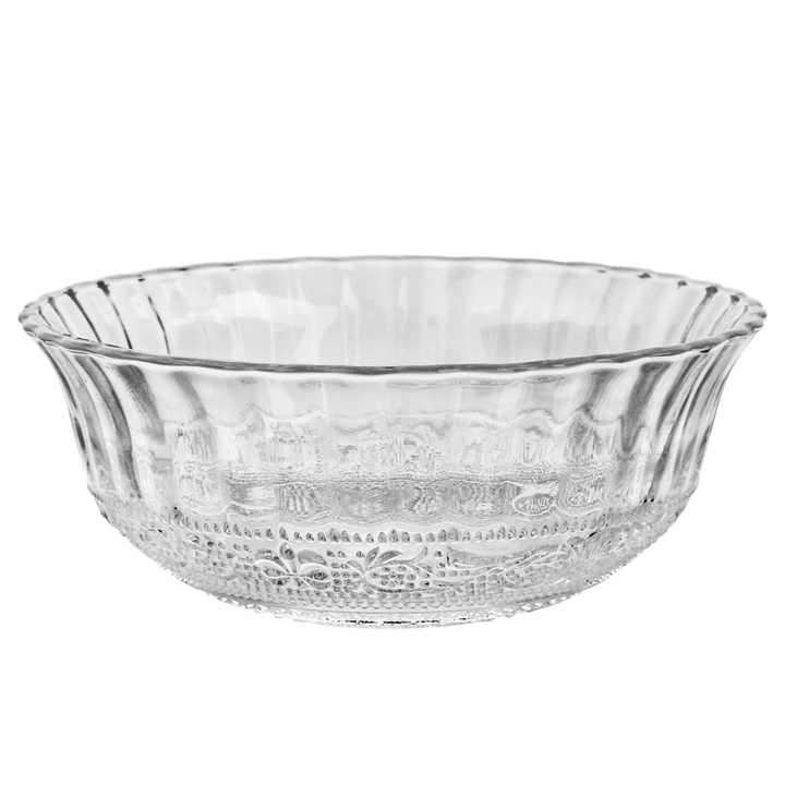 Multi-Purpose Round Elegant Designed Glass Bowl - 20x8 cm