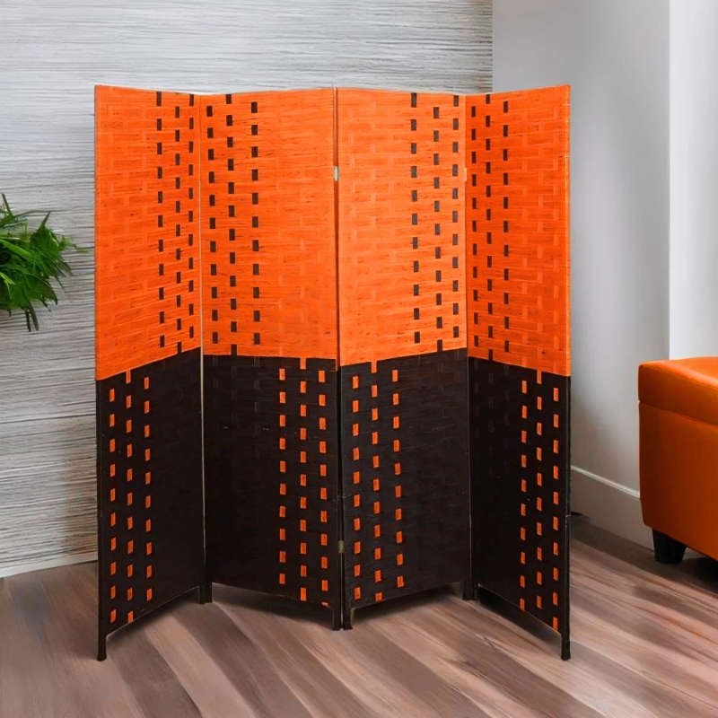Partition Room Divider - Folding Foldable 4 Panel Privacy Screens Room Divider