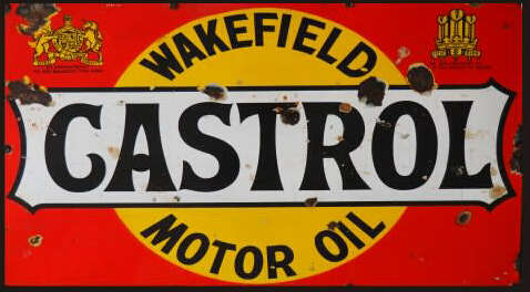 Castrol Oil Wakefield Big Metal Sign
