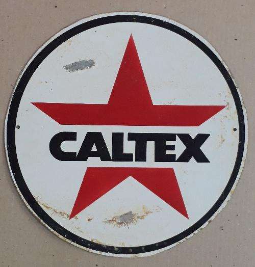 CALTEX USED METAL SIGN
