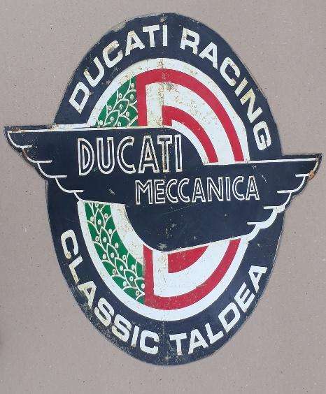 DUCATI RACING USED METAL SIGN