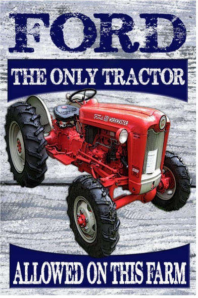 Ford Tractor Big Metal Sign