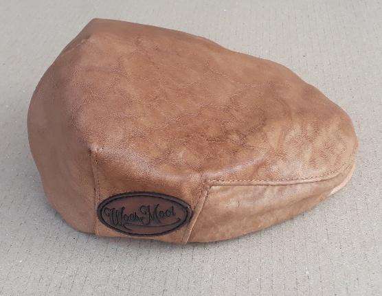 Genuine Leather Men's Cap -Light Brown