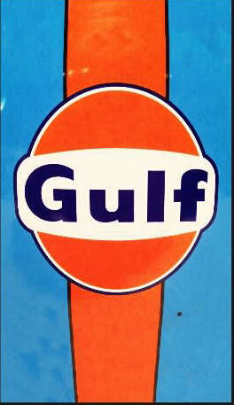Gulf Oil Big Metal Sign