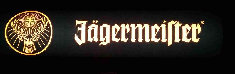 Jagermeister pub, bar, man cave, advert light box. LED.
