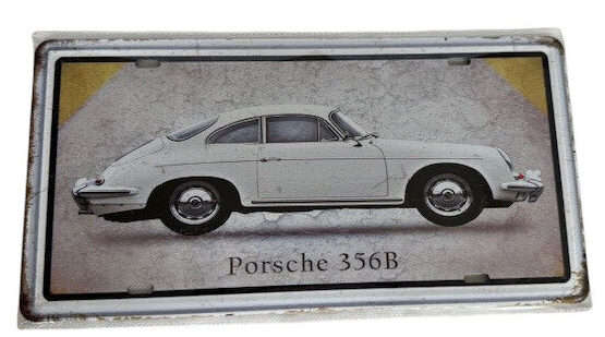 Porsche 356B Metal License Plate