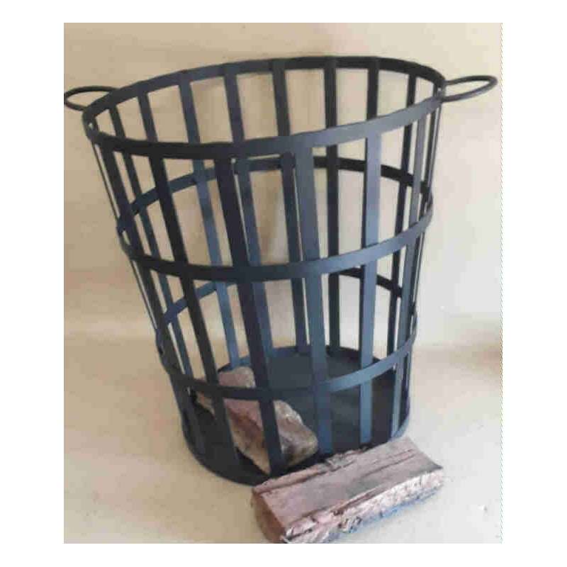 Log Barrel Wrought Iron