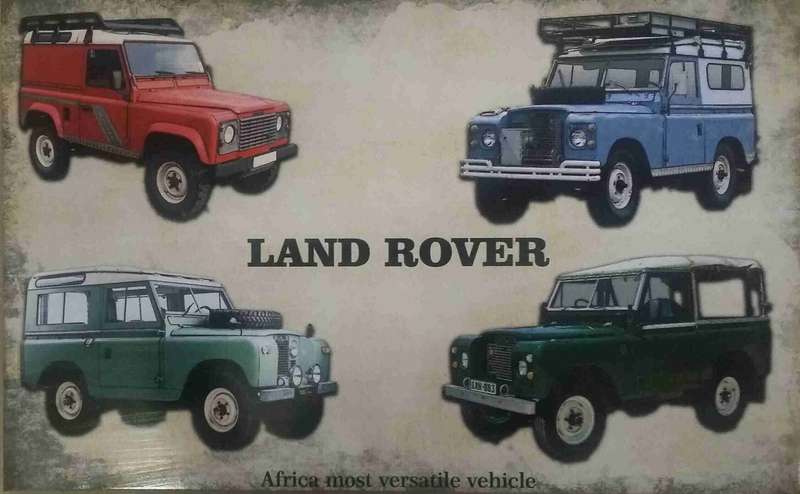 LAND ROVER BIG METAL SIGN 68 X 43 CM