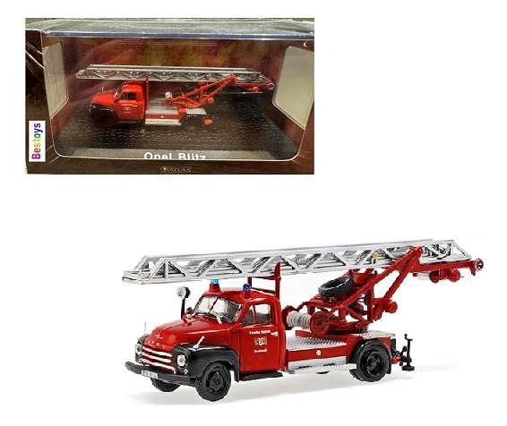 Atlas Fire Engine Truck Collection Opel Blitz Ladder Truck 1/72 OO railway scale