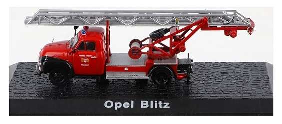 Atlas Fire Engine Truck Collection Opel Blitz Ladder Truck 1/72 OO railway scale