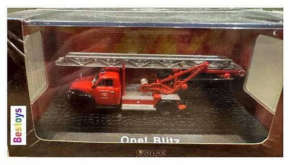Atlas Fire Engine Truck Collection Opel Blitz Ladder Truck 1/72 OO railway scale