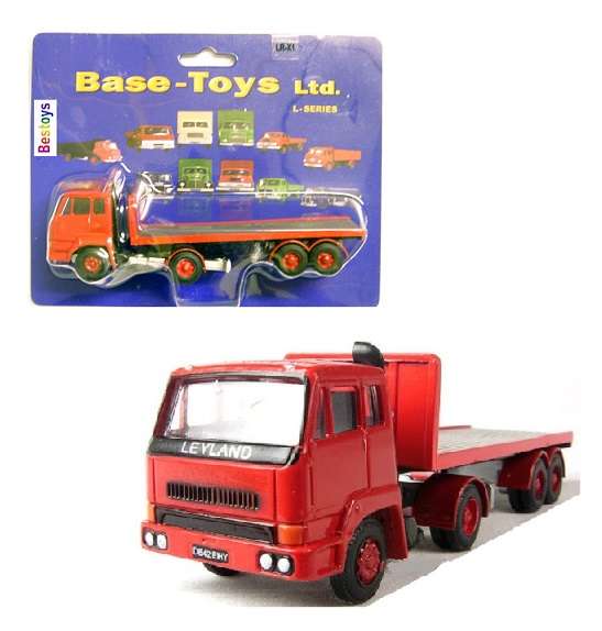 Base Toys Diecast Model LR-X1 Leyland Roadtrain Articulated Flatbed Truck 1/76 OO railway scale