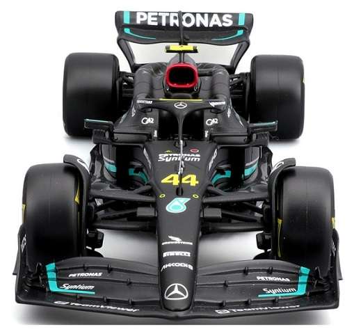 Burago 28037 Formula 1 F1 Mercedes AMG W 14 E W14E 2023 GP No 44 Hamilton "Petronas" with figurine