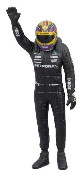 Burago 28037 Formula 1 F1 Mercedes AMG W 14 E W14E 2023 GP No 44 Hamilton "Petronas" with figurine