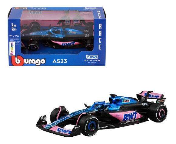 Burago 38072 Formula 1 F1  F 1 Alpine A523 "BWT" 2023 GP No 31 Ocon