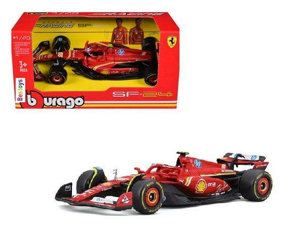 Burago 36844 Formula 1 F1 Ferrari SF 24 No 55 Sainz 2024 GP