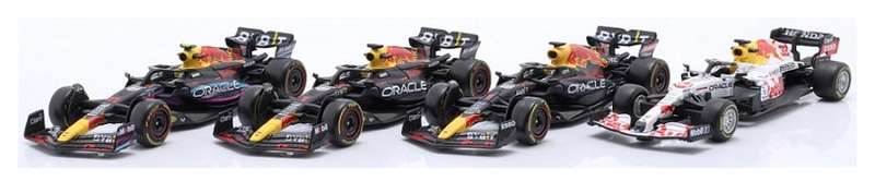 Burago Set 38092 Formula 1 F1 Red Bull RB16 RB18 RB19 Verstappen Perez 1/43 scale