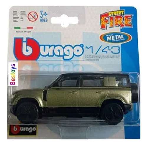 Burago Street Fire Land Rover Defender 110 2022 1/43 scale