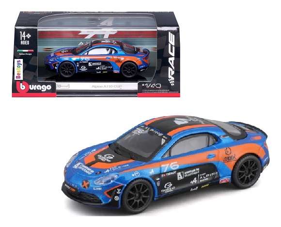 Burago Race Model Car 38303 Alpine A 110 A110 Cup No 76 "Tissot"  1/43 scale