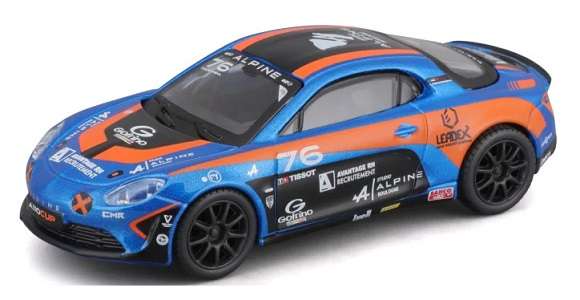 Burago Race Model Car 38303 Alpine A 110 A110 Cup No 76 "Tissot"  1/43 scale