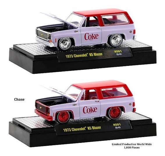Castline M2 Diecast Model Car HS01 Chevy Chevrolet K 5 K5 Blazer 1973 "Coke" 1/64 scale