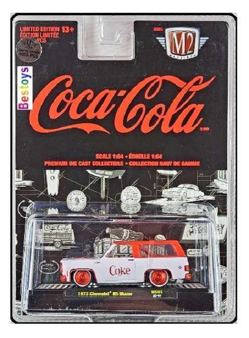 Castline M2 Diecast Model Car HS01 Chevy Chevrolet K 5 K5 Blazer 1973 "Coke" Chase 1/64 scale