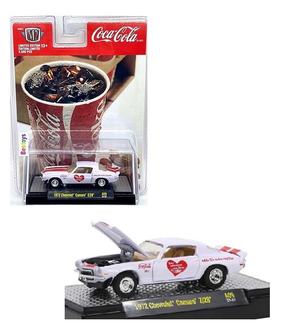 Castline M2 Diecast Model Car A09 Chevy Chevrolet Camaro Z 28 Z28 1972 "Coca Cola" 1/64 scale