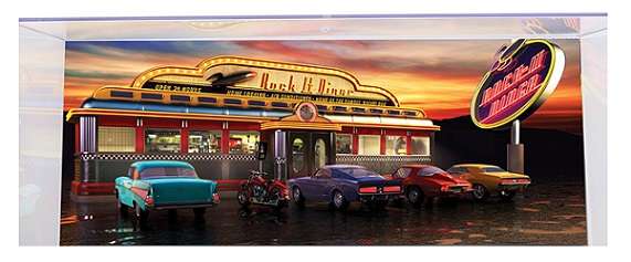 Model Car Acrylic Display Case Diorama Box 1/24 scale